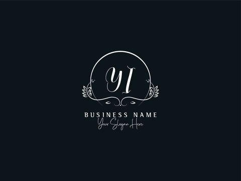 Beautiful Luxury YI Logo Icon, Business Signature Yi iy Letter Logo For You