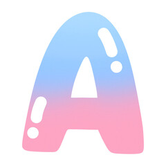  letter a pastel sticker homework 