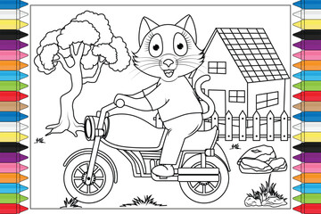 coloring animal cartoon for kids