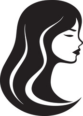 Woman head logo, woman icon, woman head silhouette, vector illustration, SVG