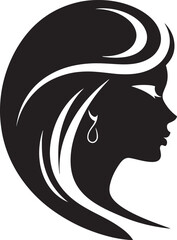 Woman head logo, woman icon, woman head silhouette, vector illustration, SVG