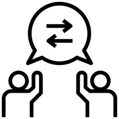 communication outline style icon