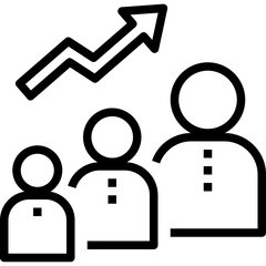 employee development outline style icon