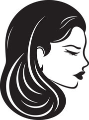 Woman head logo, woman icon, woman head silhouette, vector illustration, SVG