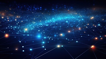 Technology background Abstract digital Technology Network Background Illustration Futuristic point wave.