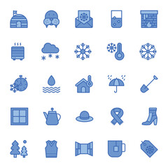 Fill blue outline icon for winter 