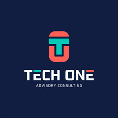 Initial T and O Technology logo vector