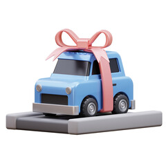 Car Gift 3D Illustration