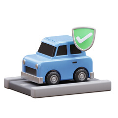 Car Insurance 3D Illustration