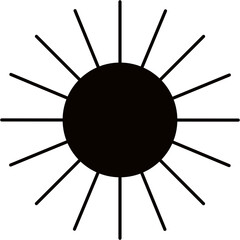 Sun Silhouette Icon