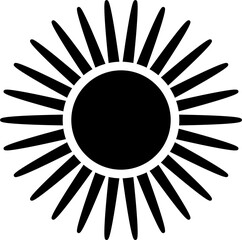 Sun Silhouette Icon