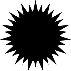 Sun Silhouette Icon