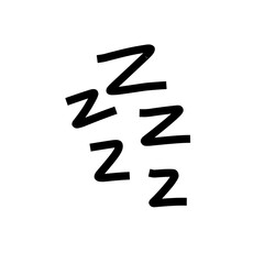 Doodle comic book text sound effects with ZZZ lettering, apnea snoring, sleep, dream, nap or slumber isolated symbol