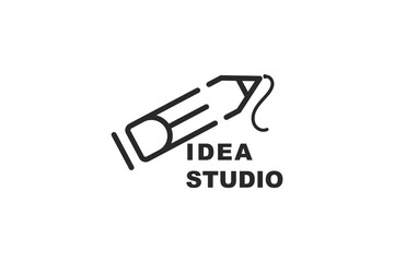 idea logo design concept for studio with letter 