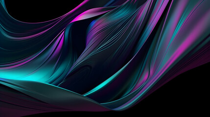 abstract futuristic background with pink blue glowing neon. Wallpaper, generative ai