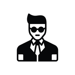 Black solid icon for personnel 