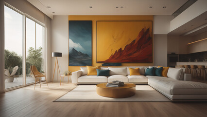 Living room. Generative AI