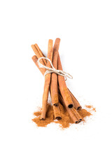 cinnamon sticks with powder