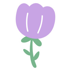 Purple flower garden sticker 