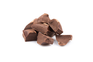 sweet chocolate on white background