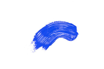 blue stroke of the paint brush