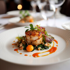 grilled meat with vegetables