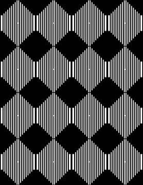 black and white pattern walllpaper seamless background maze line tile.   