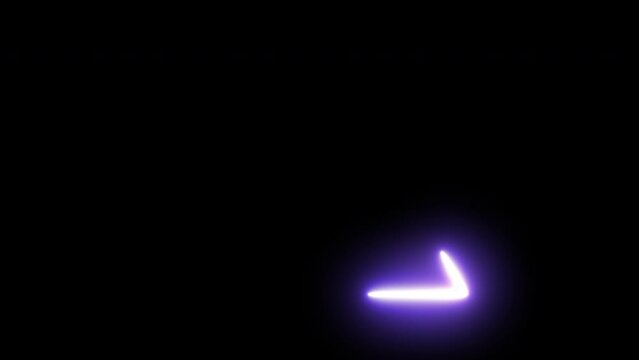 Purple Triangle loop spinning light with black background