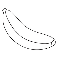 banana line vector illustration