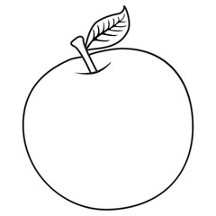 apple outline vector illustration