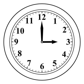 clock line vector illustration