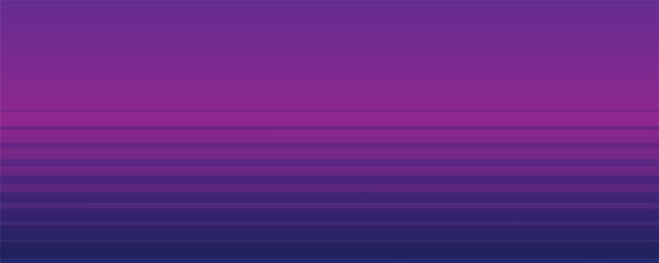 Abstract Dark Blue and Purple Minimalist Striped Pattern, Horizontal Lines with Copyspace, Room, Place for Your Text - Vector Background Design Template