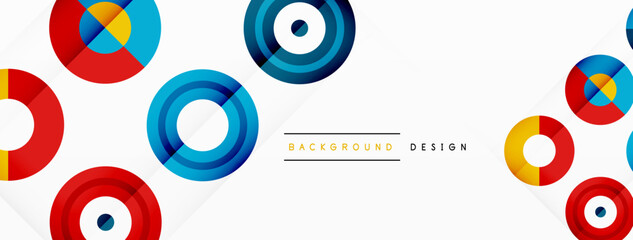Abstract background with circle symmetric grid composition. Circle pattern creating sense of movement. Grid adds structure and balance to the composition, with equal spacing between each circle