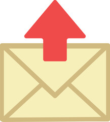 メールを送信するシンプルなピクトグラム