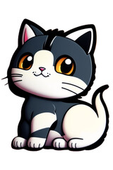 cute cartoon cat sticker