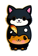 cute cartoon cat sticker