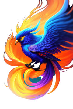 A cerulean phoenix