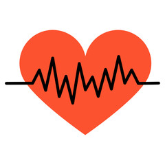 Heartbeat Red Heart Black Beat SVG