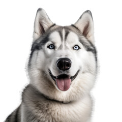 Obraz premium Siberian husky isolated on transparent background.