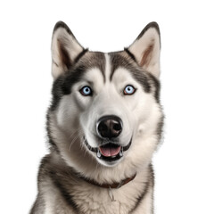 Obraz premium Siberian husky isolated on transparent background.