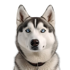 Obraz premium Siberian husky isolated on transparent background.