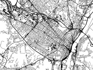 Obraz premium Vector road map of the city of Albany New York in the United States of America on a white background.