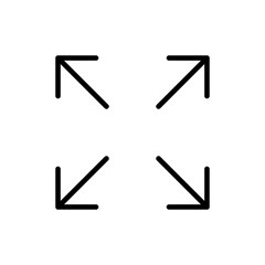 Zoom in. Line icon, black, zoom in button. Vector icons.