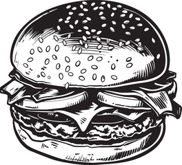 Burger logo, burger icon, vector illustration, SVG