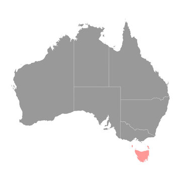 recommend clip art: Tasmania, state of Australia. Vector Illustration.