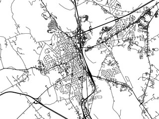 Fototapeta premium Vector road map of the city of Concord New Hampshire in the United States of America on a white background.
