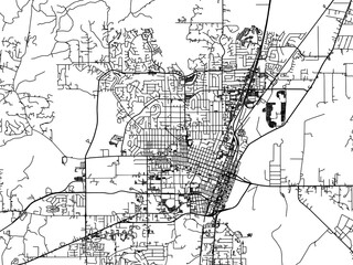 Vector road map of the city of  Corvallis Oregon in the United States of America on a white background.