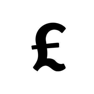 recommend clip art: Scribble currency money finance sign icon Pound Sterling. GBR. Vector illustration in hand drawn cartoon doodle style isolated on white background. For card, typography, banks, presentation.