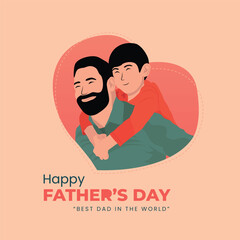 Happy father's day social media post template design.