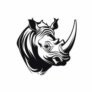 Rhino head, rhinoceros